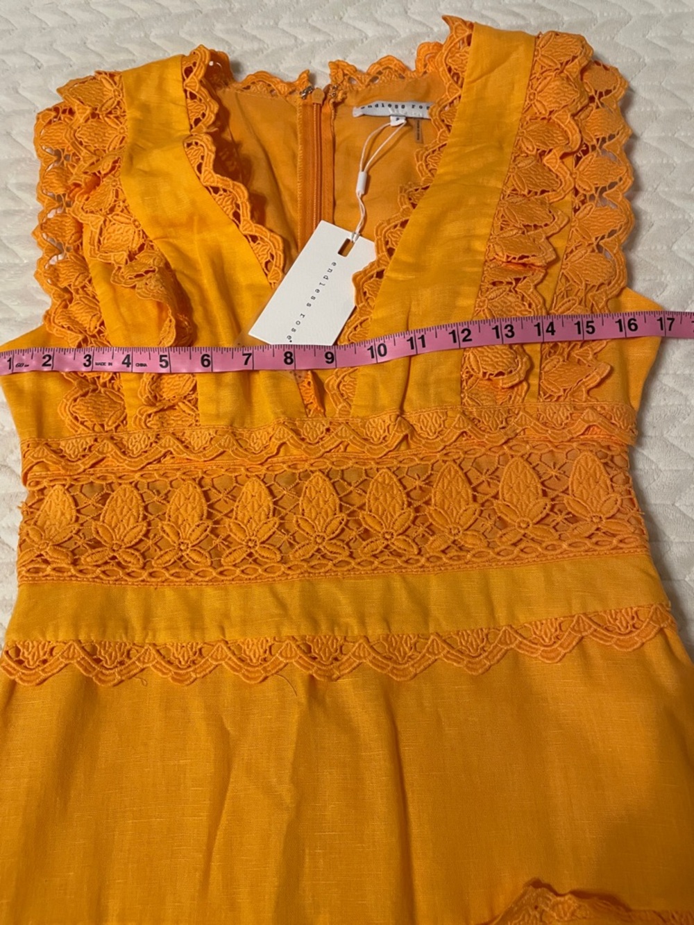 Endless Rose 🍊Crochet Lace Tiered Maxi Dress - Picture 3 of 6